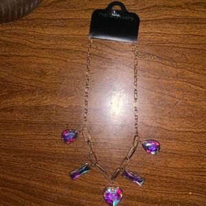 *Clearance-Final* NWOT Fashion Jewelry Iridescent Jeweled Necklace